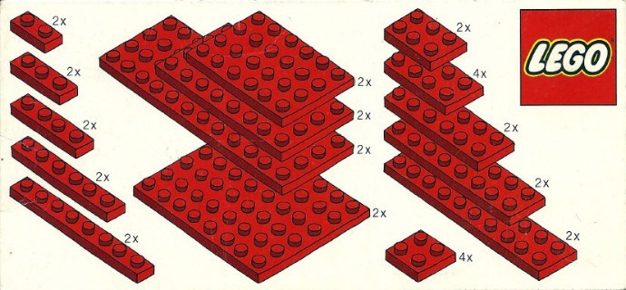 Конструктор LEGO (ЛЕГО) Basic 820 Red Plates Parts Pack