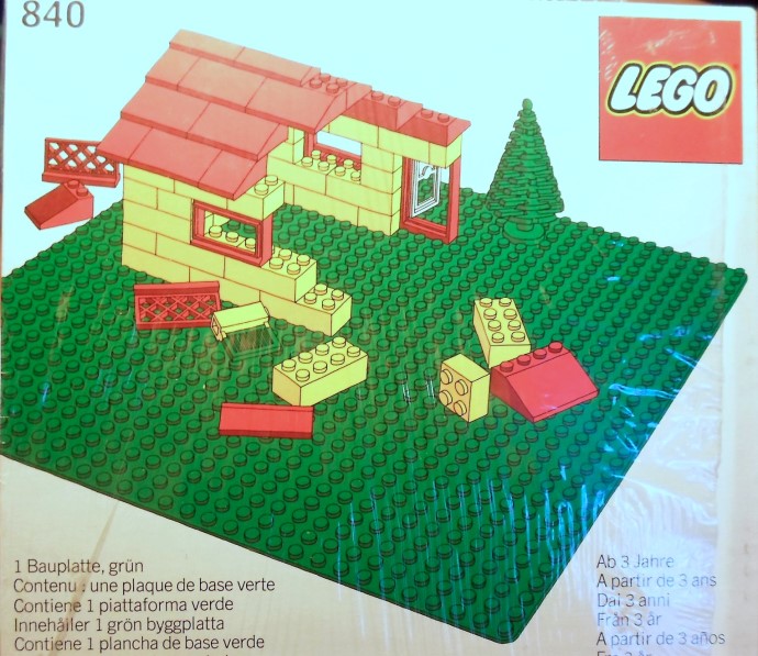 Конструктор LEGO (ЛЕГО) Basic 840 Baseplate, Green