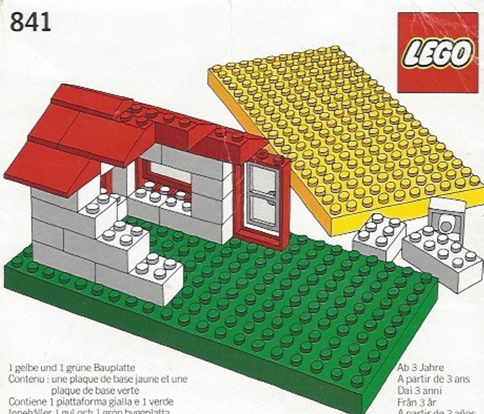 Конструктор LEGO (ЛЕГО) Basic 841 Baseplates, Green and Yellow
