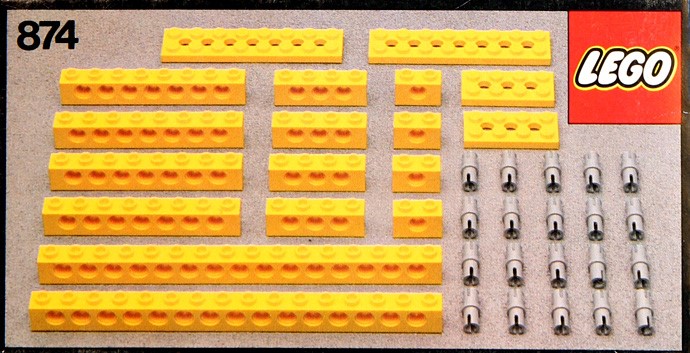 Конструктор LEGO (ЛЕГО) Technic 874 Yellow Beams with Connector Pegs