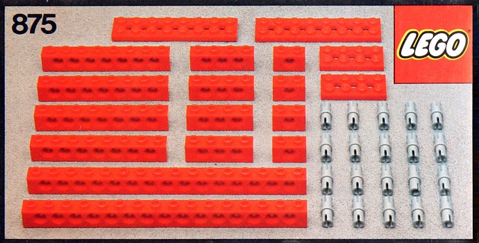 Конструктор LEGO (ЛЕГО) Technic 875 Red Beams with Connector Pegs