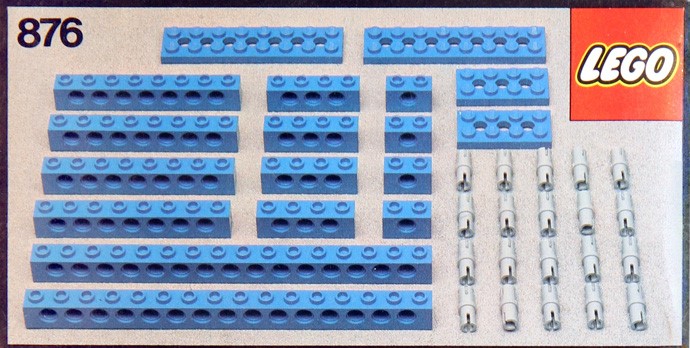 Конструктор LEGO (ЛЕГО) Technic 876 Blue Beams with Connector Pegs