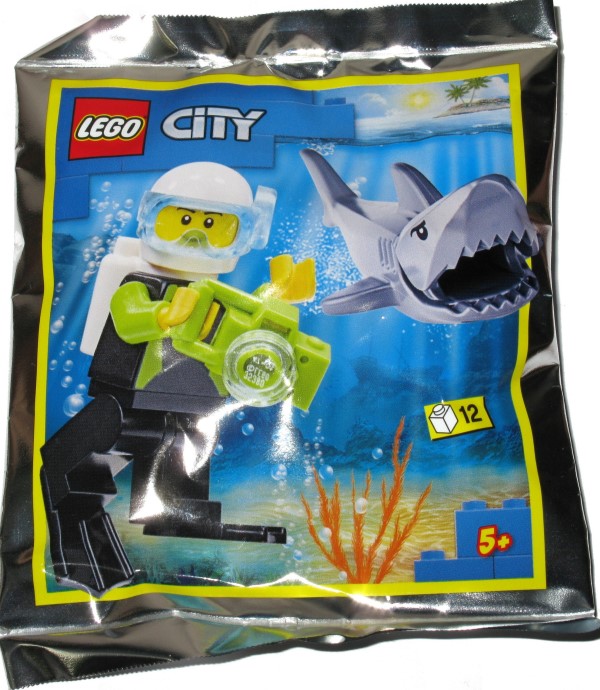 Конструктор LEGO (ЛЕГО) City 952019 Scuba Diver and Shark