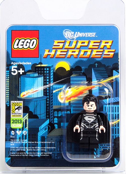 Конструктор LEGO (ЛЕГО) DC Comics Super Heroes COMCON029 Black Suit Superman Minifigure (SDCC 2013 Exclusive)