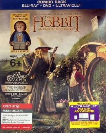 Конструктор LEGO (ЛЕГО) Gear LOTRDVDBD The Hobbit - An Unexpected Journey Blu-ray with Bilbo Baggins Minifigure