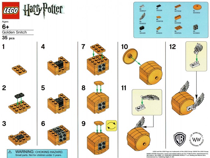 Конструктор LEGO (ЛЕГО) Harry Potter SNITCH Golden Snitch