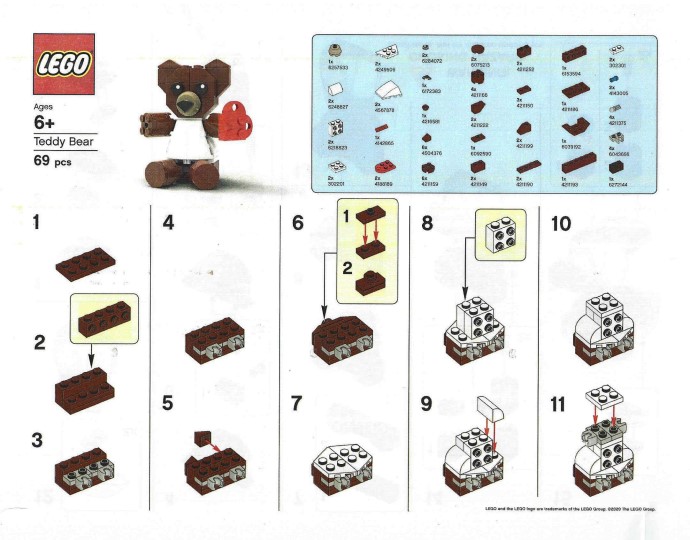 Конструктор LEGO (ЛЕГО) Seasonal TEDDY Valentine's Bear