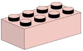 LEGO Bulk Bricks 10005 2x4 Sand Red Bricks