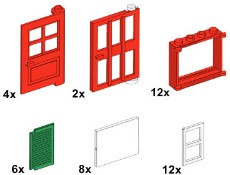 LEGO Bulk Bricks 10044 Windows and Doors