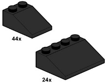 LEGO Bulk Bricks 10054 Black Roof Tiles