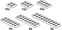 LEGO Bulk Bricks 10056 White Plates
