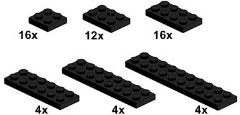 LEGO Bulk Bricks 10057 Black Plates