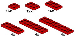 LEGO Bulk Bricks 10058 Red Plates