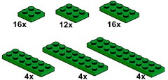 LEGO Bulk Bricks 10059 Dark Green Plates