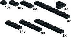 LEGO Bulk Bricks 10061 Black Plates