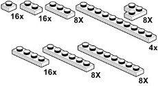 LEGO Bulk Bricks 10065 White Plates