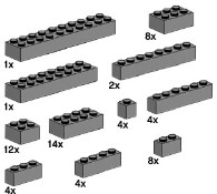 LEGO Bulk Bricks 10146 Assorted Dark Grey Bricks