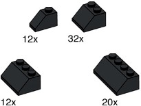 LEGO Bulk Bricks 10161 Black Roof Tiles