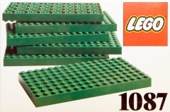 LEGO Dacta 1087 6 Lego Baseplates 8 x 16 Green