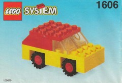 LEGO Basic 1606 Red and Yellow Car
