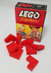LEGO Samsonite 217 4 x 4 Corner Bricks