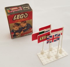 LEGO System 242B International Flags - Britain, France, Austria, Portugal, LEGO