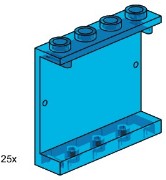 LEGO Bulk Bricks 3447 1x3x4 Wall Element Transparent Blue