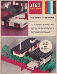 LEGO Samsonite 345 House with Mini-Wheel Car