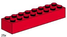 LEGO Bulk Bricks 3467 2x8 Red Bricks