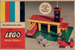 LEGO Samsonite 347 Fire Station with Mini-Wheel Vehicles