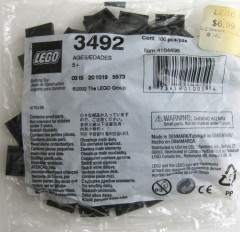 LEGO Bulk Bricks 3492 2x2 Black Smooth Tiles