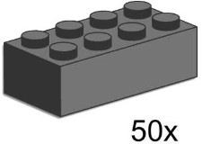 LEGO Bulk Bricks 3729 2x4 Dark Grey Bricks