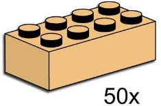 LEGO Bulk Bricks 3730 2x4 Tan Bricks