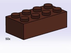 LEGO Bulk Bricks 3754 2x4 Brown Bricks