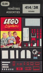 LEGO Samsonite 414_3R No. 3 Assorted Windows, Red