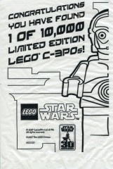 LEGO Звездные Войны (Star Wars) 4521221 Gold Chrome Plated C-3PO