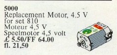 LEGO Service Packs 5000 Replacement Motor 4.5 V