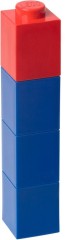 LEGO Gear 5004896 Square Drinking Bottle – Blue with Red Lid