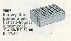 LEGO Service Packs 5005 Battery Box Grey 4.5 V for use with Basic set 816