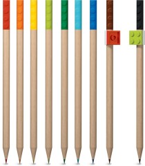 LEGO Gear 5005148 9 Pack Colored Pencil with Toppers Pack