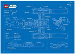 LEGO Gear 5005624 Y-Wing blueprint poster