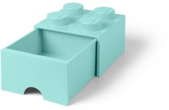 LEGO Мерч (Gear) 5005714 4 Stud Aqua Light Blue Storage Brick Drawer