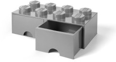 LEGO Мерч (Gear) 5005720 8 Stud Medium Stone Gray Storage Brick Drawer