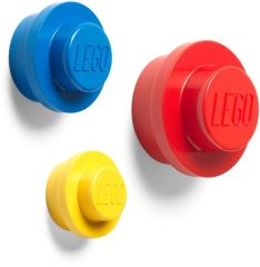 LEGO Gear 5005906 Red, Bright Blue and Yellow Wall Hanger Set