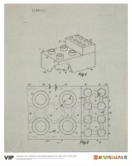 LEGO Gear 5005998 First Edition Page from French Patent Application for LEGO DUPLO Brick, 1968