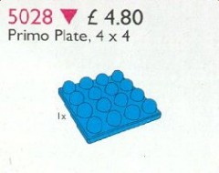 LEGO Service Packs 5028 Duplo Primo Plate 4 x 4 Blue