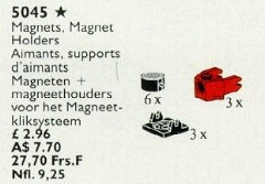 LEGO Service Packs 5045 Magnets, Magnet Holders