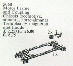 LEGO Service Packs 5068 Locomotive Base Plate with Couplings (Motor Frame)