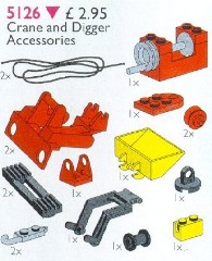 LEGO Service Packs 5126 Crane and Digger Accessories