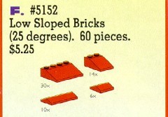 LEGO Service Packs 5152 Roof Bricks Shallow 25 Degrees Red